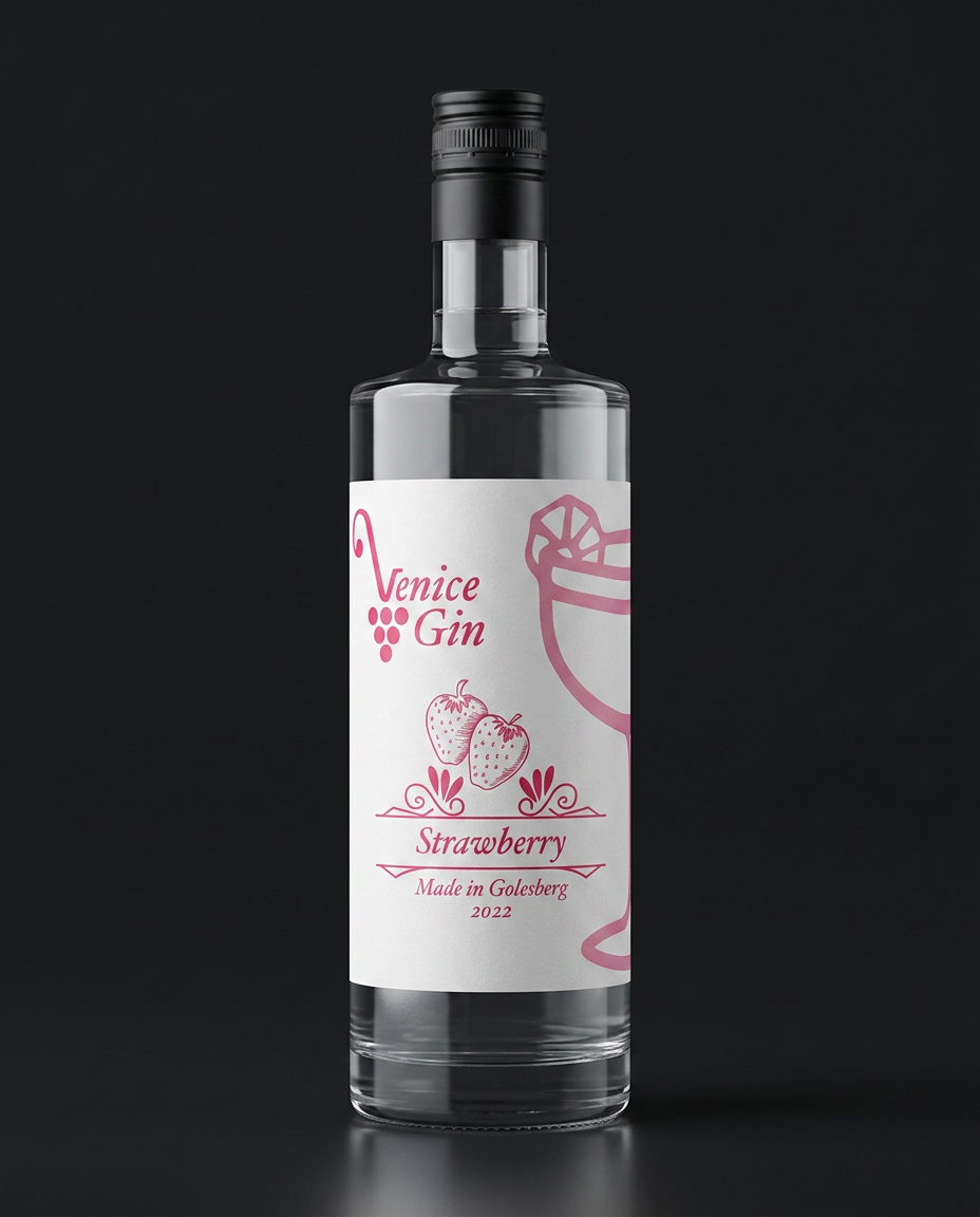 Venice Gin — Strawberry bottle