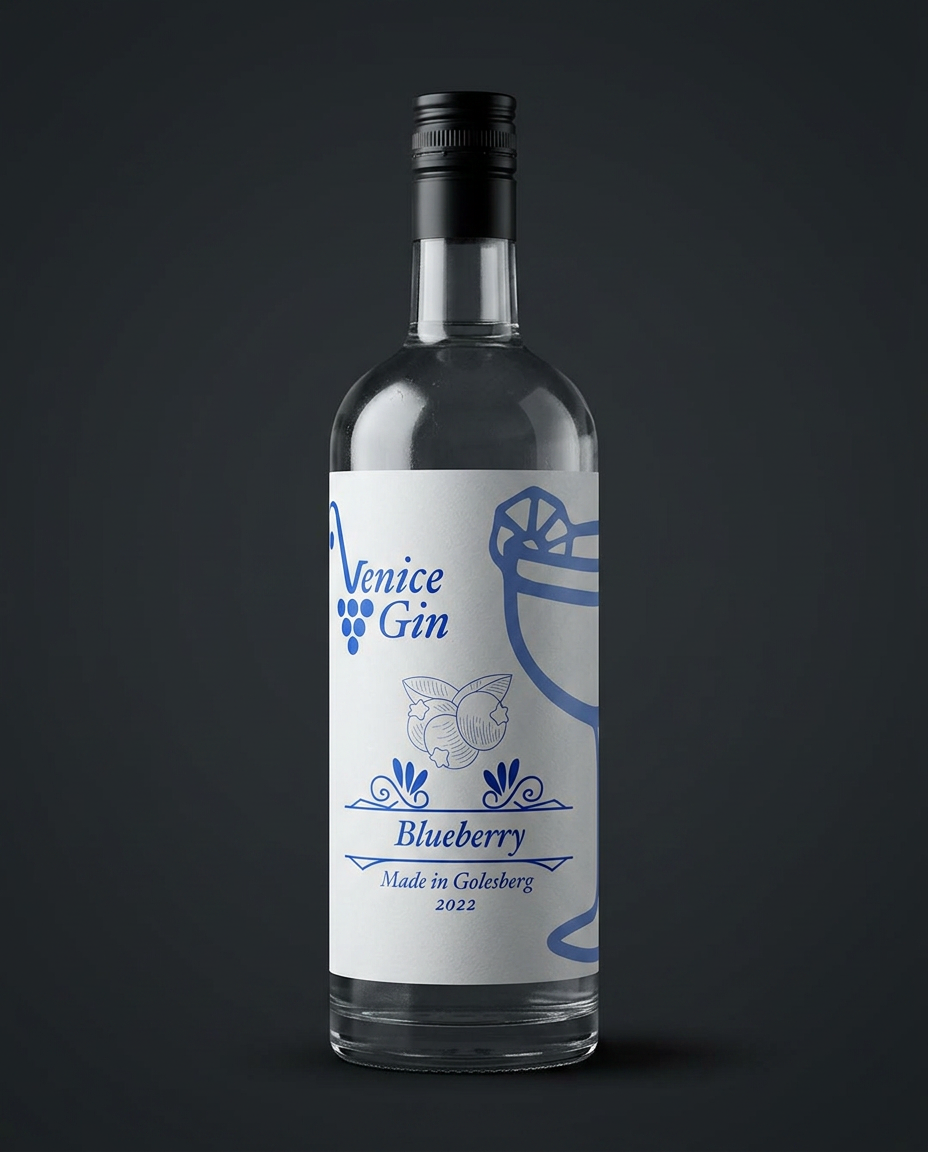 Venice Gin — Blueberry bottle